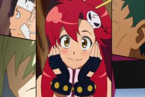Yoko excited about Simon and Kamina combining.